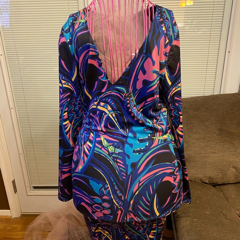 Multi color Midi dress.